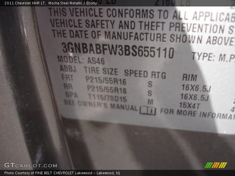 Mocha Steel Metallic / Ebony 2011 Chevrolet HHR LT