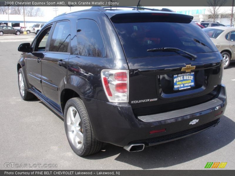 Black Granite Metallic / Ebony 2008 Chevrolet Equinox Sport AWD