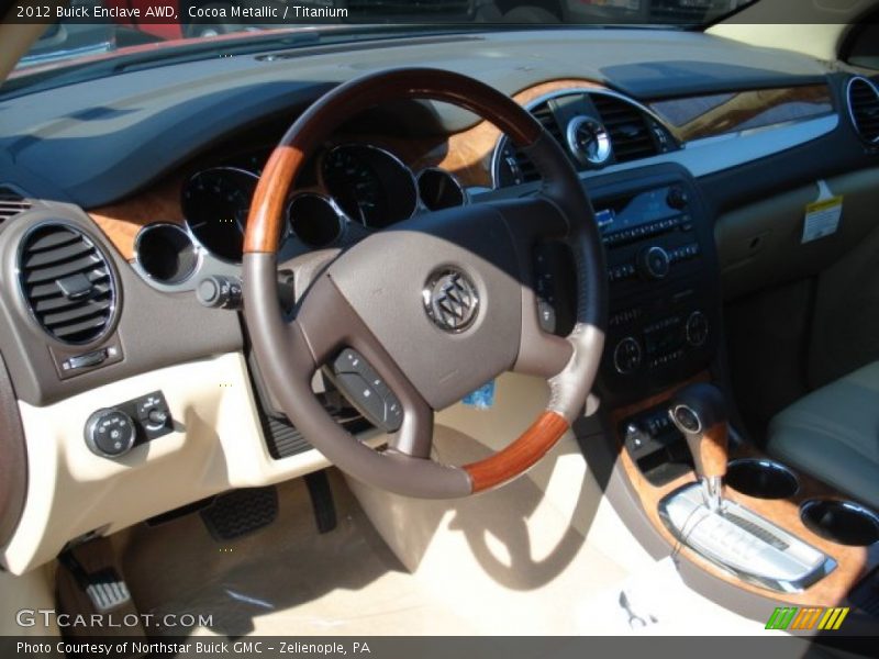 Cocoa Metallic / Titanium 2012 Buick Enclave AWD