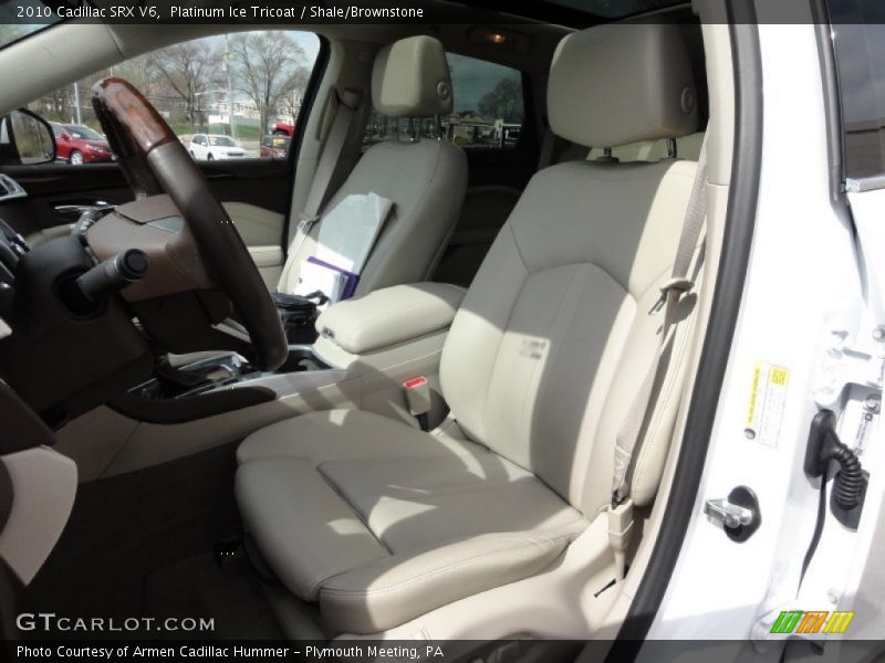 Platinum Ice Tricoat / Shale/Brownstone 2010 Cadillac SRX V6