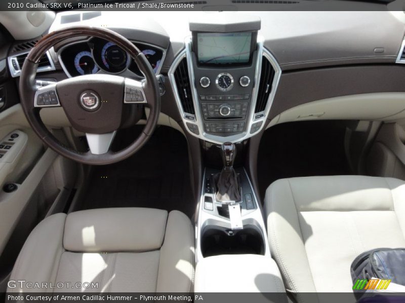 Platinum Ice Tricoat / Shale/Brownstone 2010 Cadillac SRX V6