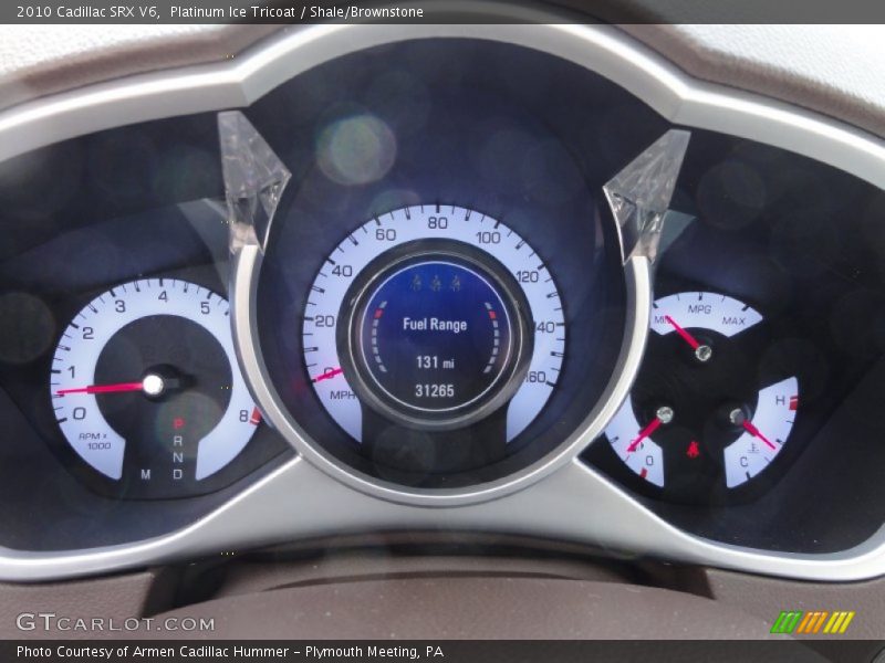 Platinum Ice Tricoat / Shale/Brownstone 2010 Cadillac SRX V6