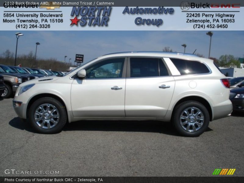 White Diamond Tricoat / Cashmere 2012 Buick Enclave AWD