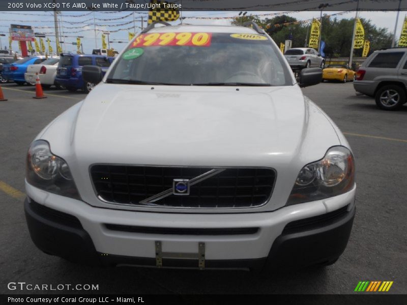 Ice White / Taupe/Light Taupe 2005 Volvo XC90 T6 AWD