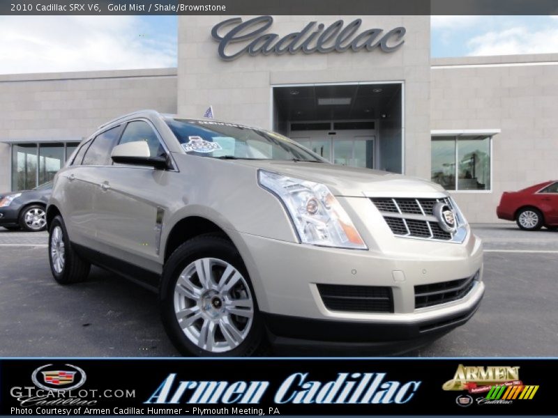 Gold Mist / Shale/Brownstone 2010 Cadillac SRX V6
