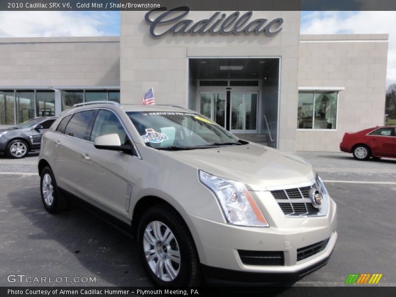 Gold Mist / Shale/Brownstone 2010 Cadillac SRX V6