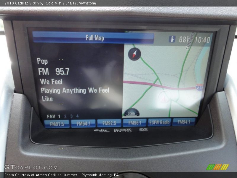 Gold Mist / Shale/Brownstone 2010 Cadillac SRX V6