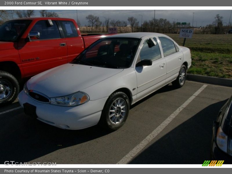 Vibrant White / Greystone 2000 Ford Contour SE