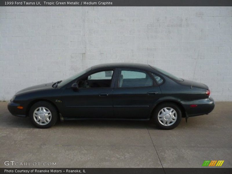 Tropic Green Metallic / Medium Graphite 1999 Ford Taurus LX