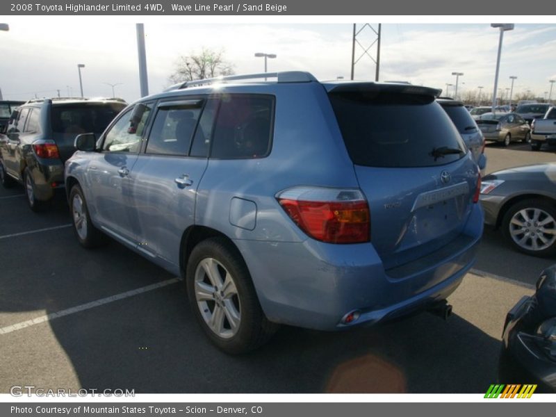 Wave Line Pearl / Sand Beige 2008 Toyota Highlander Limited 4WD