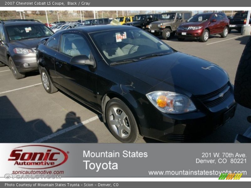 Black / Gray 2007 Chevrolet Cobalt LS Coupe