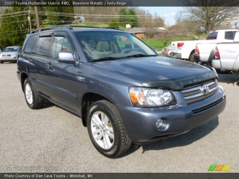 Bluestone Metallic / Ivory Beige 2007 Toyota Highlander Hybrid 4WD