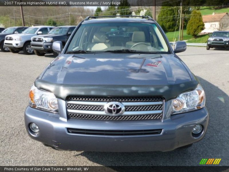 Bluestone Metallic / Ivory Beige 2007 Toyota Highlander Hybrid 4WD