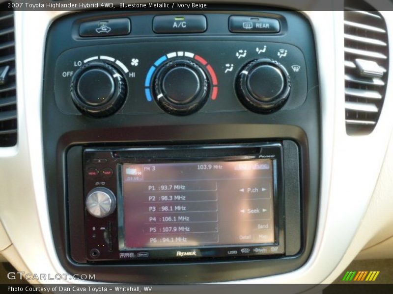 Controls of 2007 Highlander Hybrid 4WD