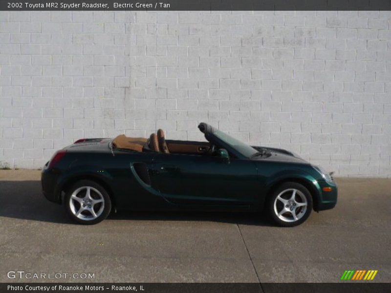 Electric Green / Tan 2002 Toyota MR2 Spyder Roadster
