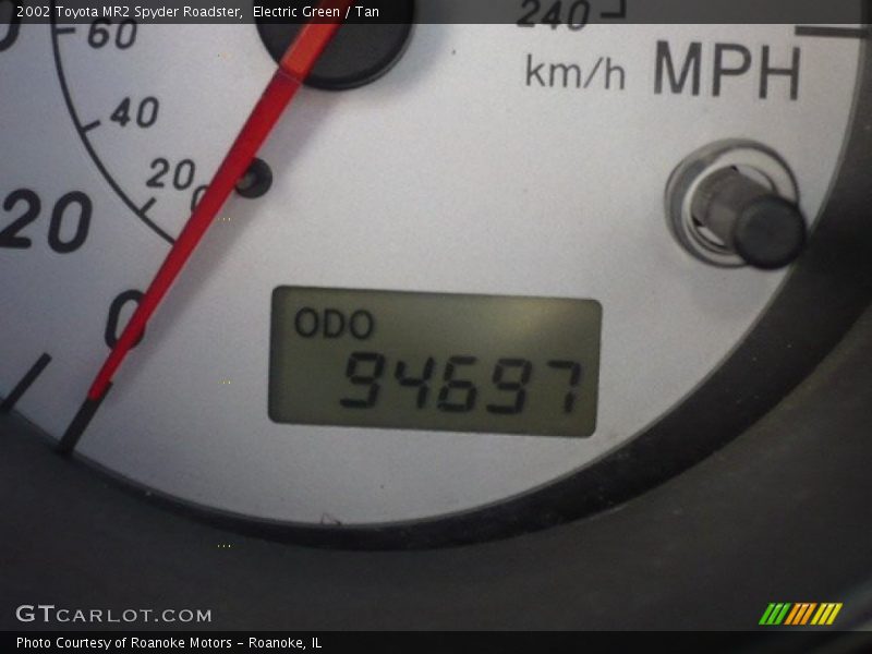 Electric Green / Tan 2002 Toyota MR2 Spyder Roadster