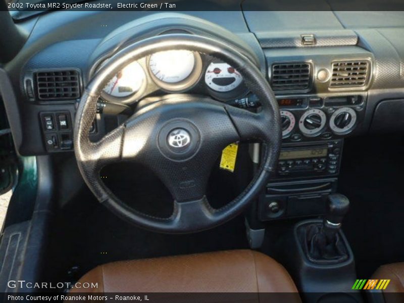Electric Green / Tan 2002 Toyota MR2 Spyder Roadster