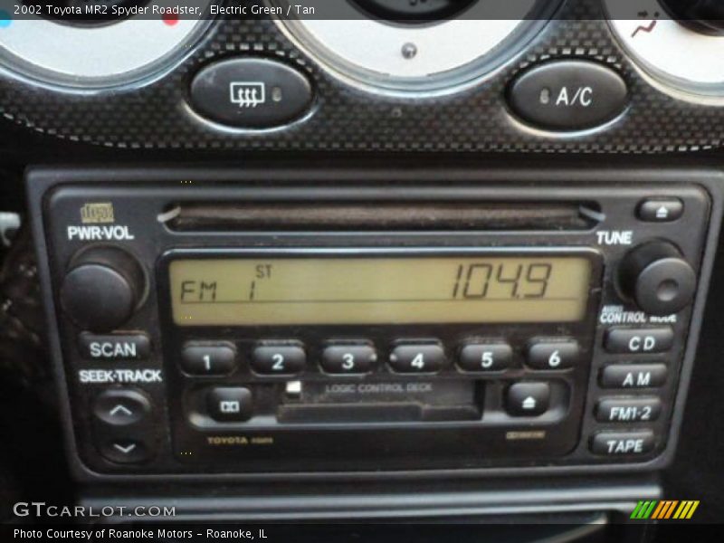 Electric Green / Tan 2002 Toyota MR2 Spyder Roadster