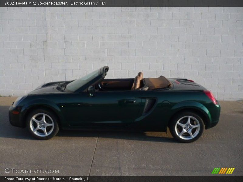 Electric Green / Tan 2002 Toyota MR2 Spyder Roadster