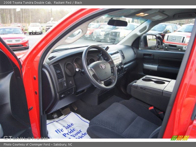 Radiant Red / Black 2008 Toyota Tundra Double Cab