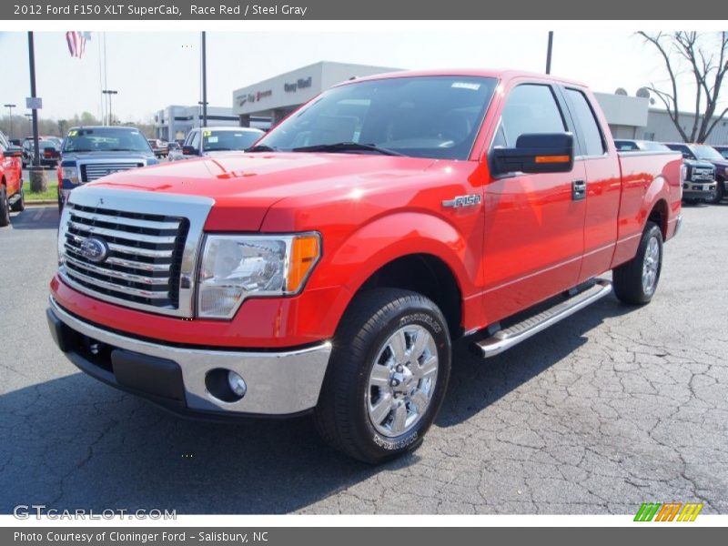 Race Red / Steel Gray 2012 Ford F150 XLT SuperCab