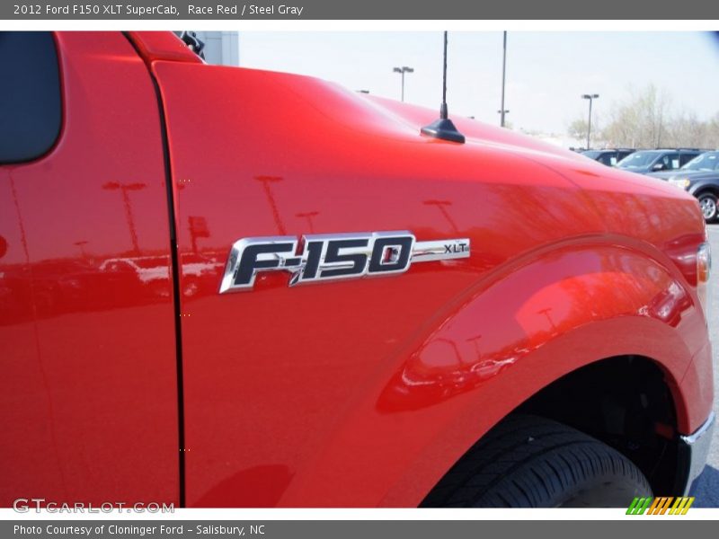 Race Red / Steel Gray 2012 Ford F150 XLT SuperCab