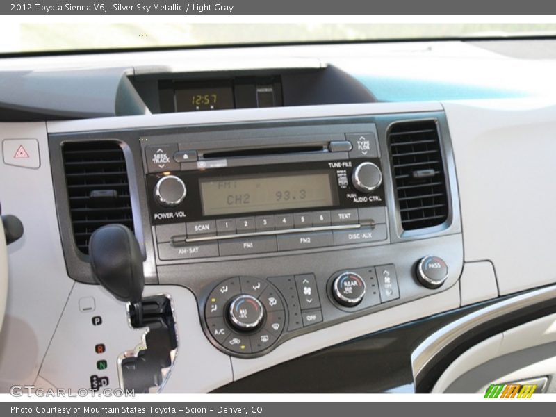 Silver Sky Metallic / Light Gray 2012 Toyota Sienna V6