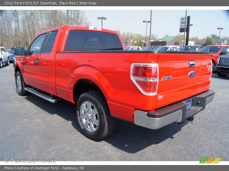 Race Red / Steel Gray 2012 Ford F150 XLT SuperCab