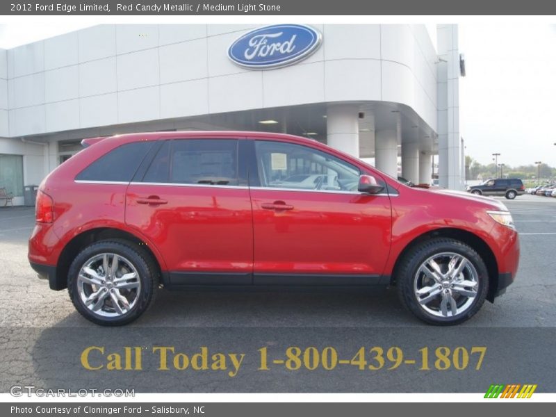 Red Candy Metallic / Medium Light Stone 2012 Ford Edge Limited