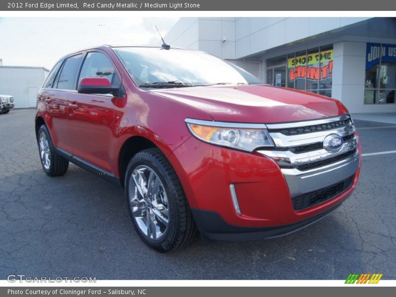 Red Candy Metallic / Medium Light Stone 2012 Ford Edge Limited