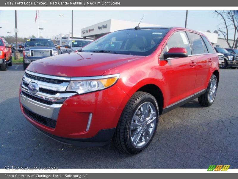 Red Candy Metallic / Medium Light Stone 2012 Ford Edge Limited