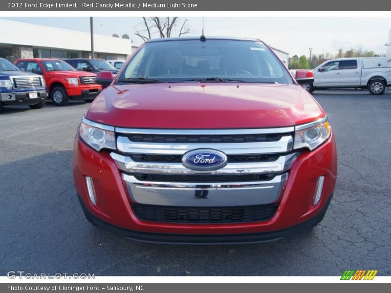 Red Candy Metallic / Medium Light Stone 2012 Ford Edge Limited