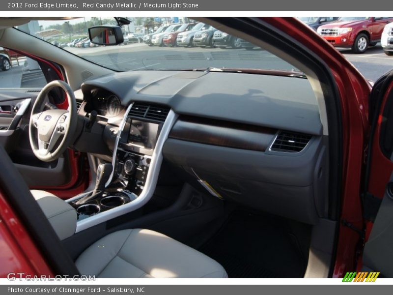Red Candy Metallic / Medium Light Stone 2012 Ford Edge Limited