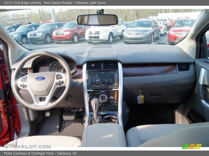 Red Candy Metallic / Medium Light Stone 2012 Ford Edge Limited