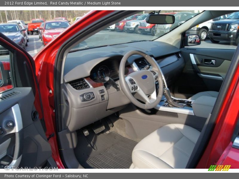 Red Candy Metallic / Medium Light Stone 2012 Ford Edge Limited