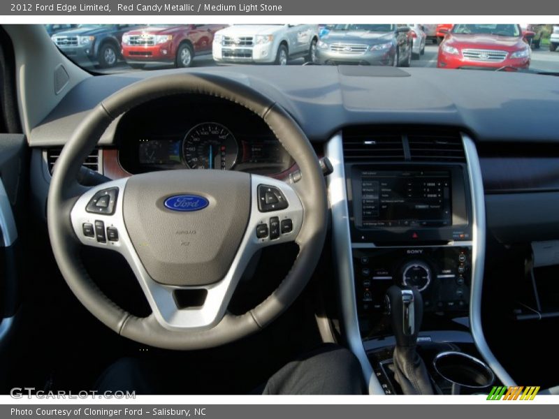 Red Candy Metallic / Medium Light Stone 2012 Ford Edge Limited