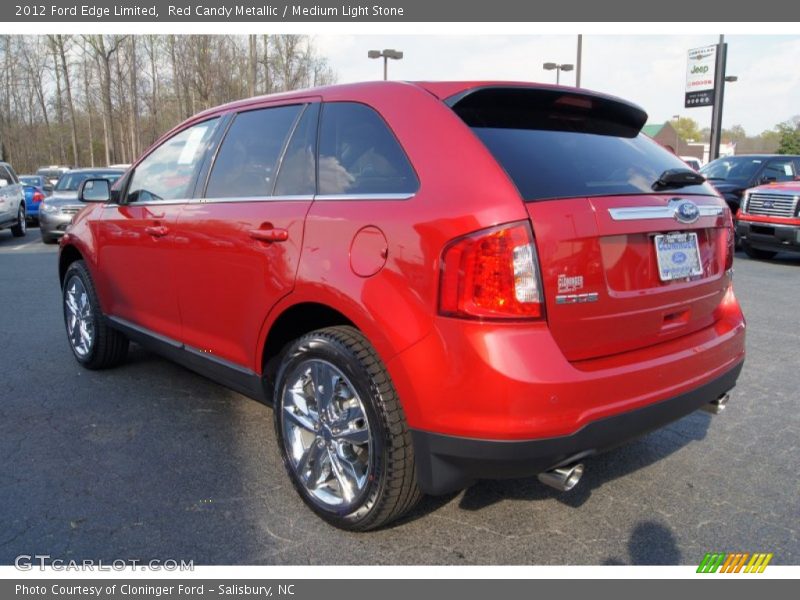 Red Candy Metallic / Medium Light Stone 2012 Ford Edge Limited
