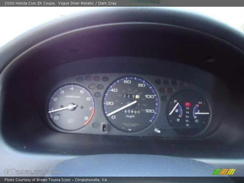 Vogue Silver Metallic / Dark Gray 2000 Honda Civic EX Coupe