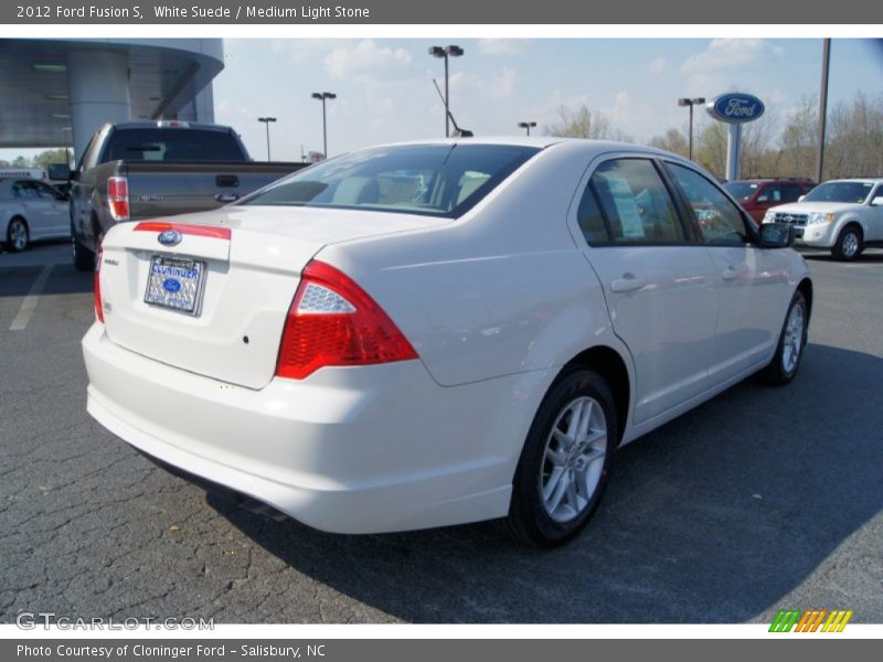 White Suede / Medium Light Stone 2012 Ford Fusion S