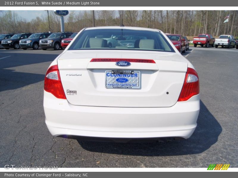 White Suede / Medium Light Stone 2012 Ford Fusion S
