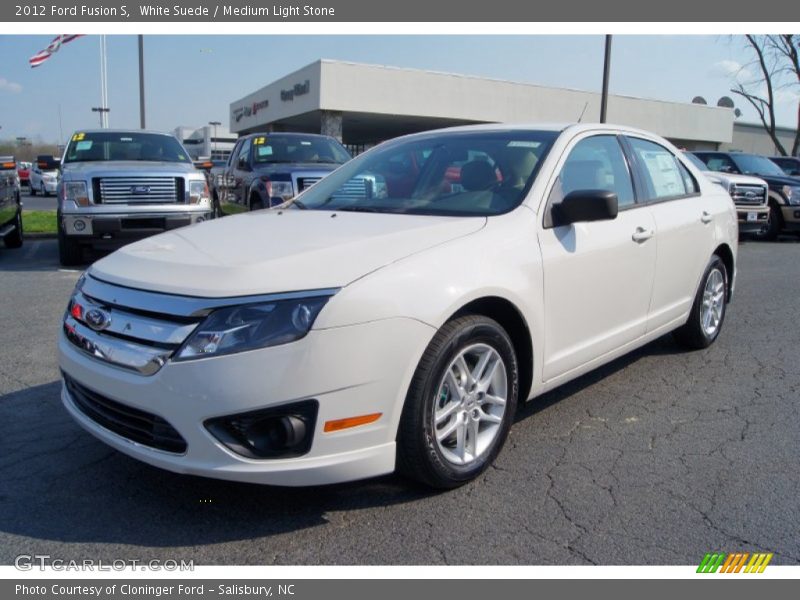 White Suede / Medium Light Stone 2012 Ford Fusion S