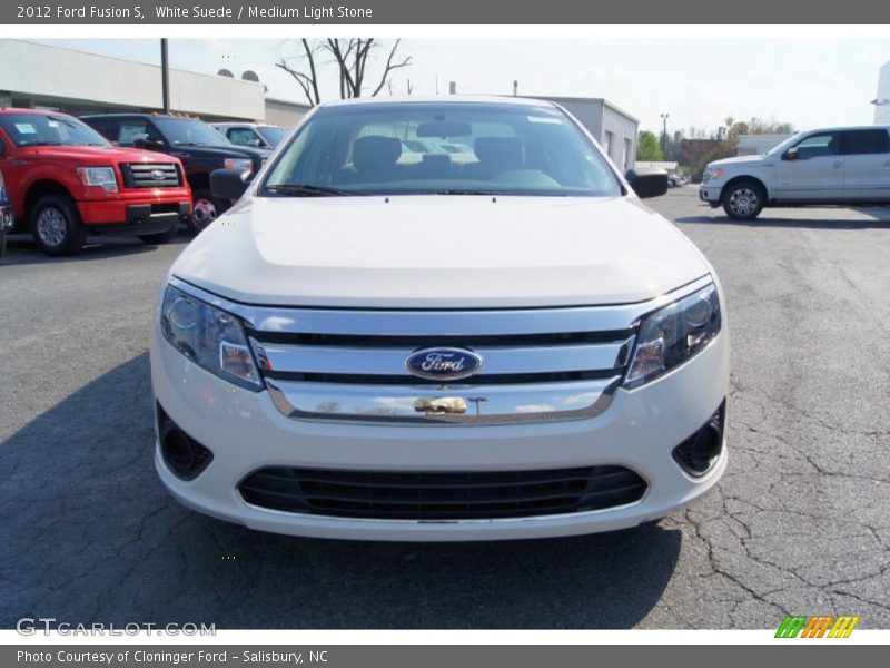 White Suede / Medium Light Stone 2012 Ford Fusion S