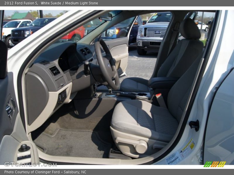 White Suede / Medium Light Stone 2012 Ford Fusion S