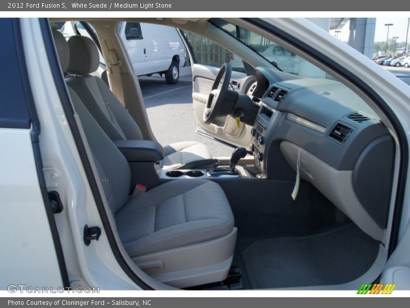 White Suede / Medium Light Stone 2012 Ford Fusion S