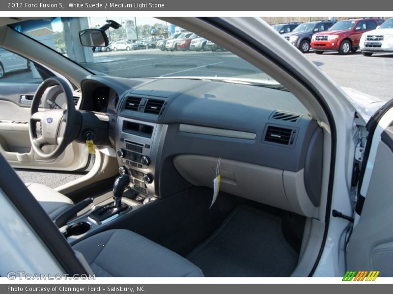 White Suede / Medium Light Stone 2012 Ford Fusion S