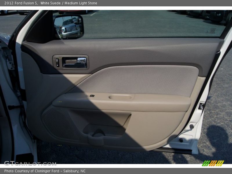 White Suede / Medium Light Stone 2012 Ford Fusion S