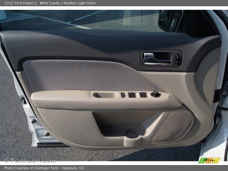 White Suede / Medium Light Stone 2012 Ford Fusion S
