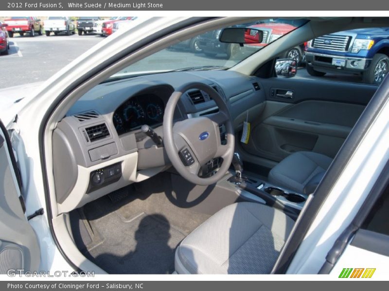 White Suede / Medium Light Stone 2012 Ford Fusion S