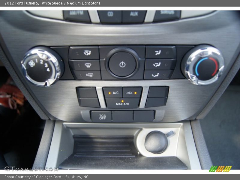 White Suede / Medium Light Stone 2012 Ford Fusion S