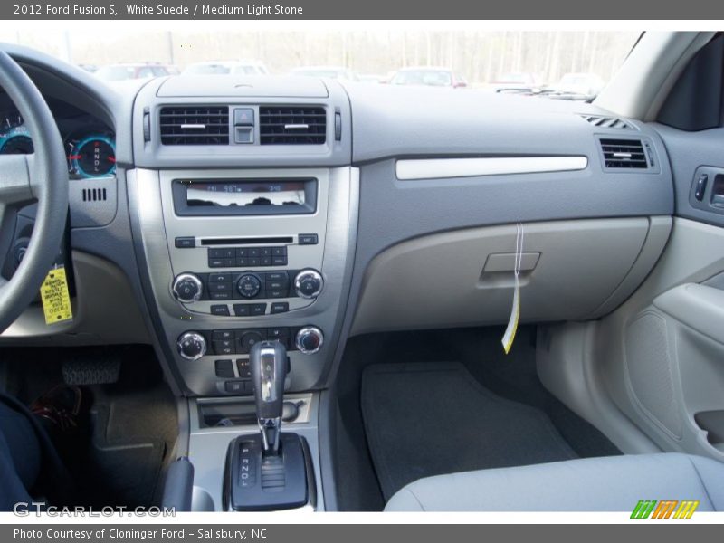 White Suede / Medium Light Stone 2012 Ford Fusion S